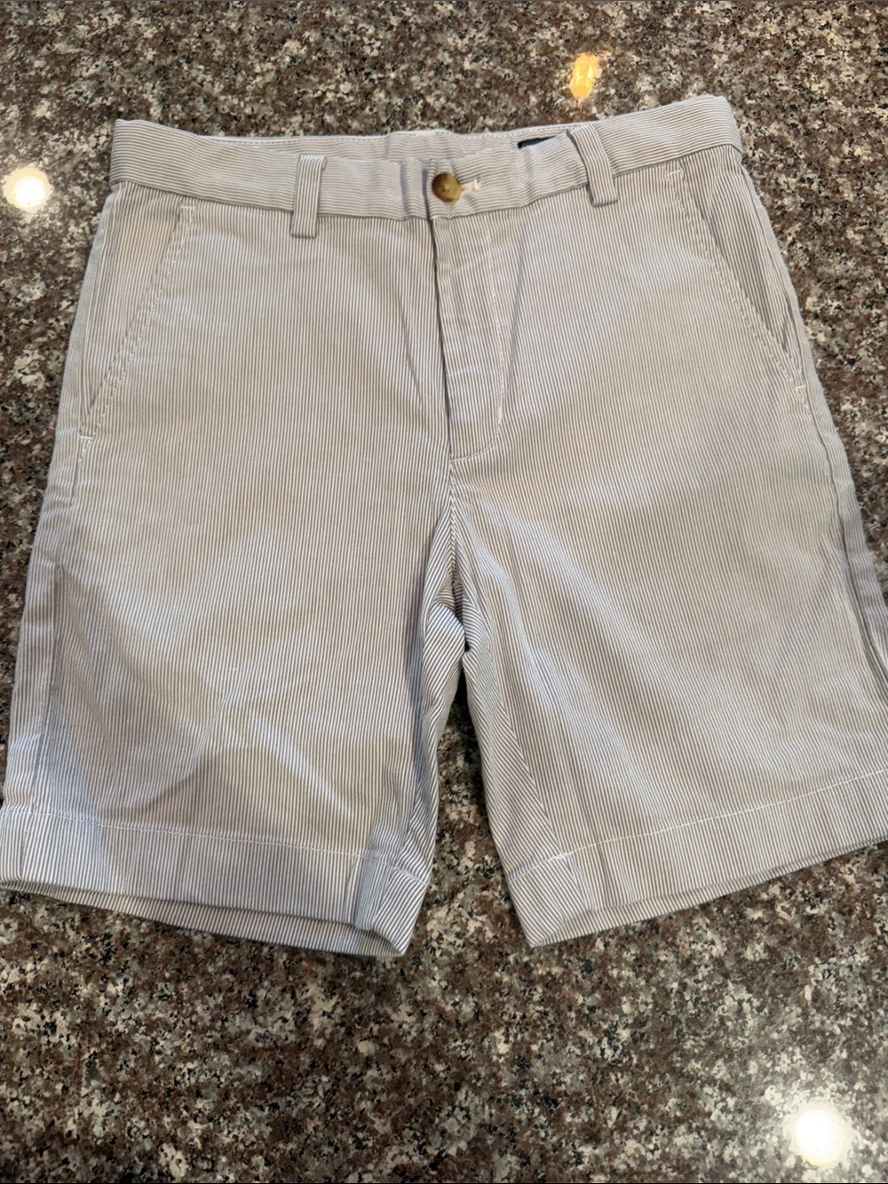 Vineyard Vines Boy’s seersucker Light Blue Pinstripe Shorts
